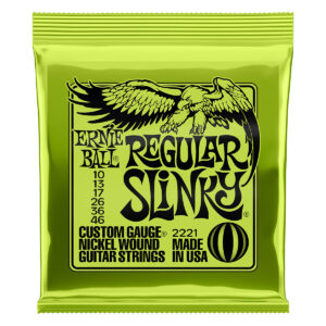 Set de cuerdas Ernie Ball Regular Slinky 10 – 46 para guitarra eléctrica