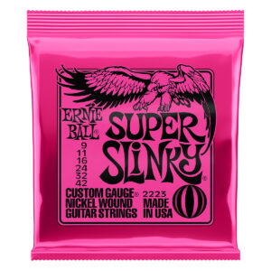 Set de cuerdas Ernie Ball Super Slinky 09 – 42 para guitarra eléctrica